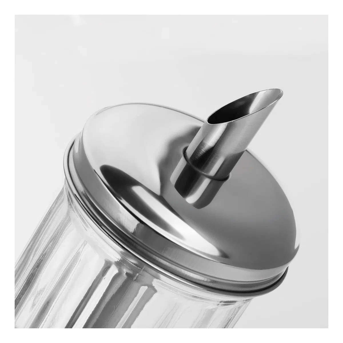 Westmark Zuckerdosierer, 6 Stück, Fassungsvermögen: je 300 ml, Glas/Rostfreier Edelstahl, New York, Silber/Transparent, 652422E2