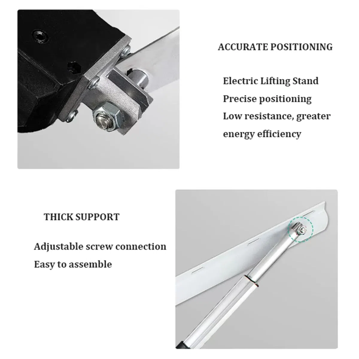 Elektrischer Hubmechanismus für Betten – Robuste Stahl-Hubstreben mit Fernbedienung (auch für Dachfenster geeignet) – Höhenverstellbarer Bettrahmen/Scharnier,Schwarz,80CM