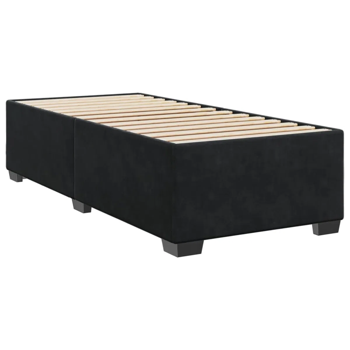 Boxspringbett mit Matratze Schwarz 100x200 cm Bett Boxspringbett Schlafzimmer MöBel Betten Bett Mit Matratze Samt - 3286248