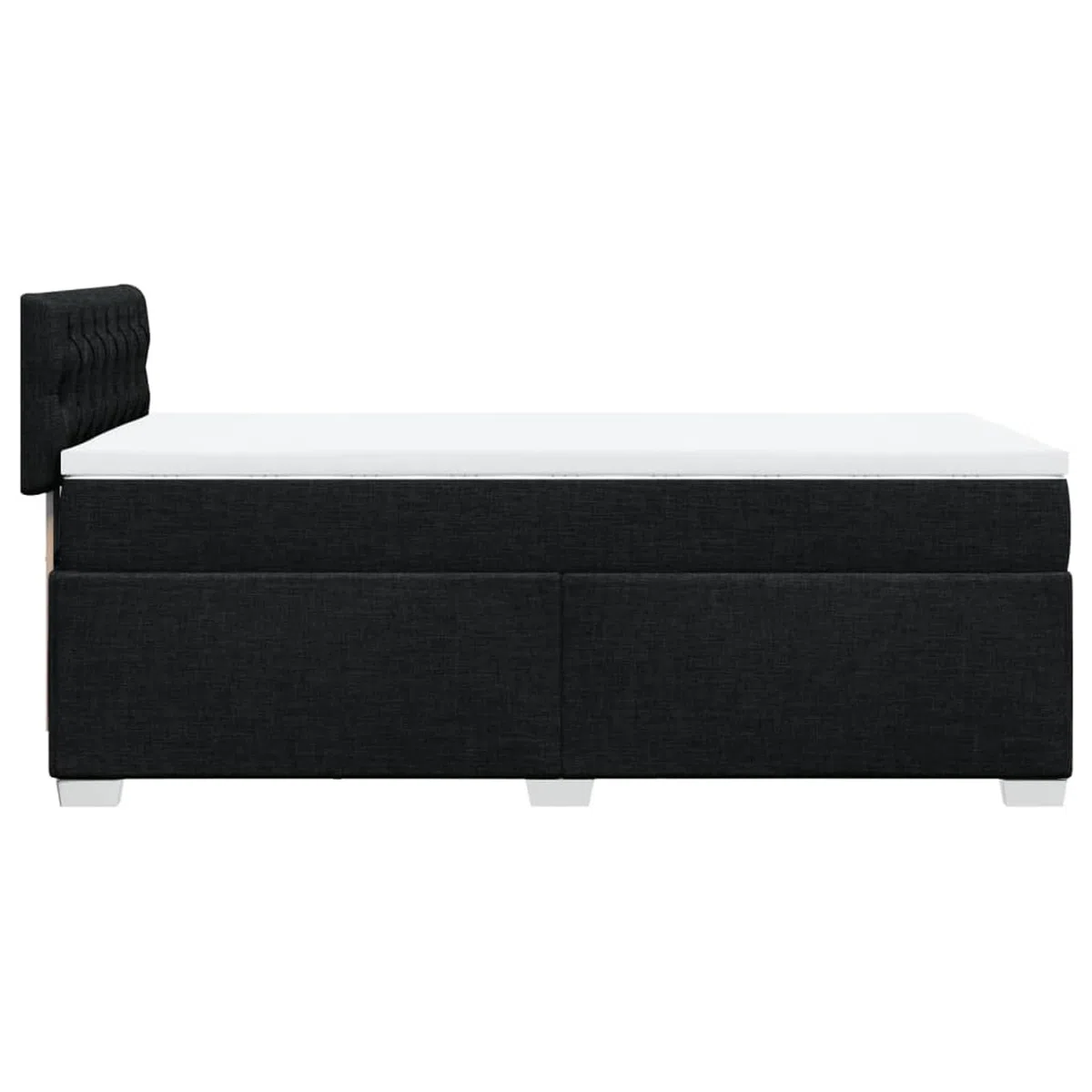 Boxspringbett mit Matratze Schwarz 90x200 cm Betten Bett Mit Matratze Bett Boxspringbett Schlafzimmer MöBel Stoff - 3285780
