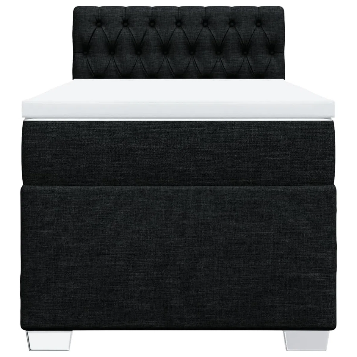 Boxspringbett mit Matratze Schwarz 90x200 cm Betten Bett Mit Matratze Bett Boxspringbett Schlafzimmer MöBel Stoff - 3285780