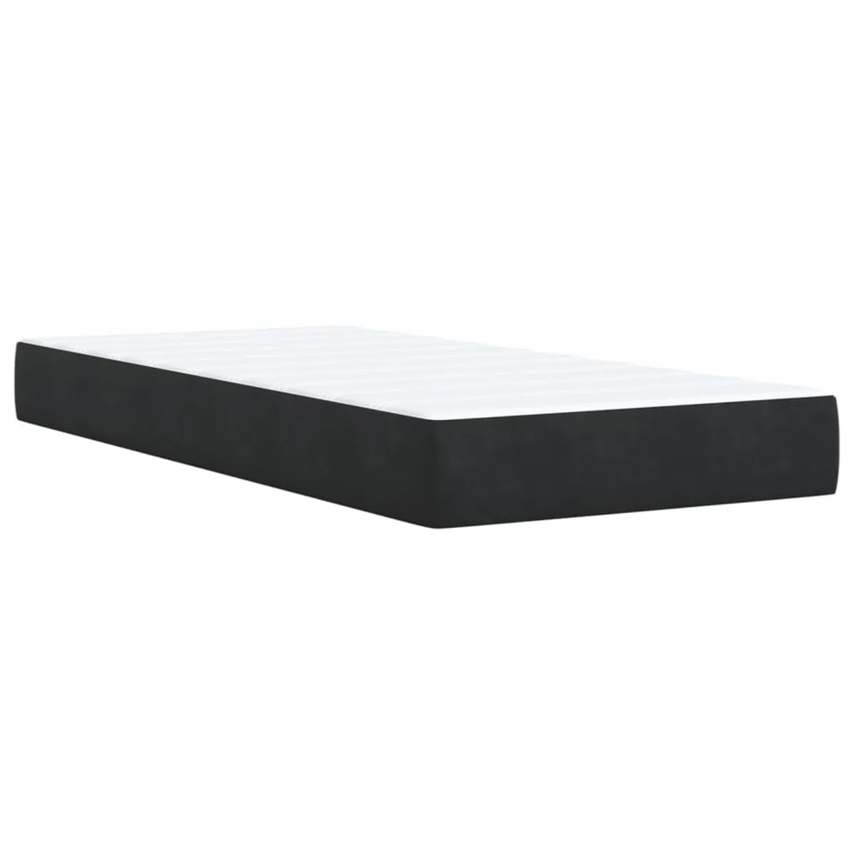 Boxspringbett mit Matratze Schwarz 100x200 cm Bett Boxspringbett Schlafzimmer MöBel Betten Bett Mit Matratze Samt - 3286248