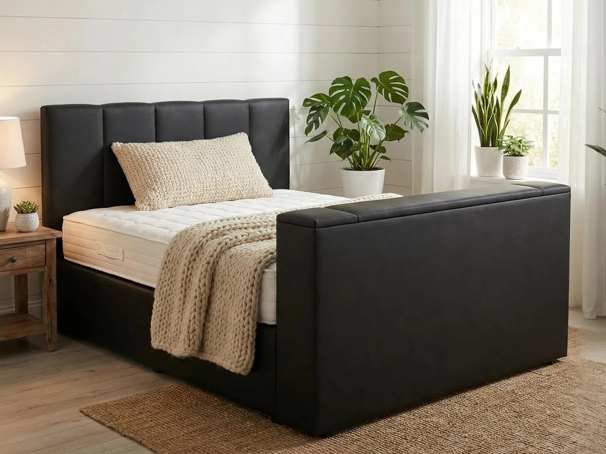 PAARA Boxspringbett Chicago mit TV-Lift | Royal-Matratze | Komplettset - Made in Germany (Farbe und Härtegrad (H2 - H4) frei wählbar - Bitte nach Bestellung per Nachricht mitteilen, 180 x 200 cm)