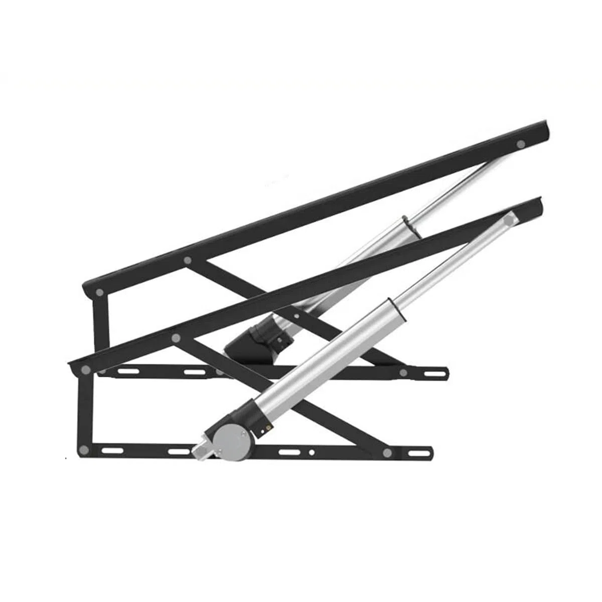 Elektrischer Hubmechanismus für Betten – Robuste Stahl-Hubstreben mit Fernbedienung (auch für Dachfenster geeignet) – Höhenverstellbarer Bettrahmen/Scharnier,Schwarz,80CM