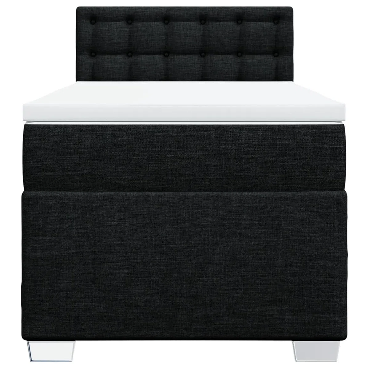 Boxspringbett mit Matratze Schwarz 90x200 cm Betten Bett Mit Matratze Bett Boxspringbett Schlafzimmer MöBel Stoff