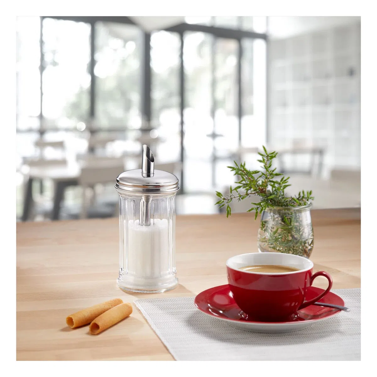 Westmark Zuckerdosierer, 6 Stück, Fassungsvermögen: je 300 ml, Glas/Rostfreier Edelstahl, New York, Silber/Transparent, 652422E2