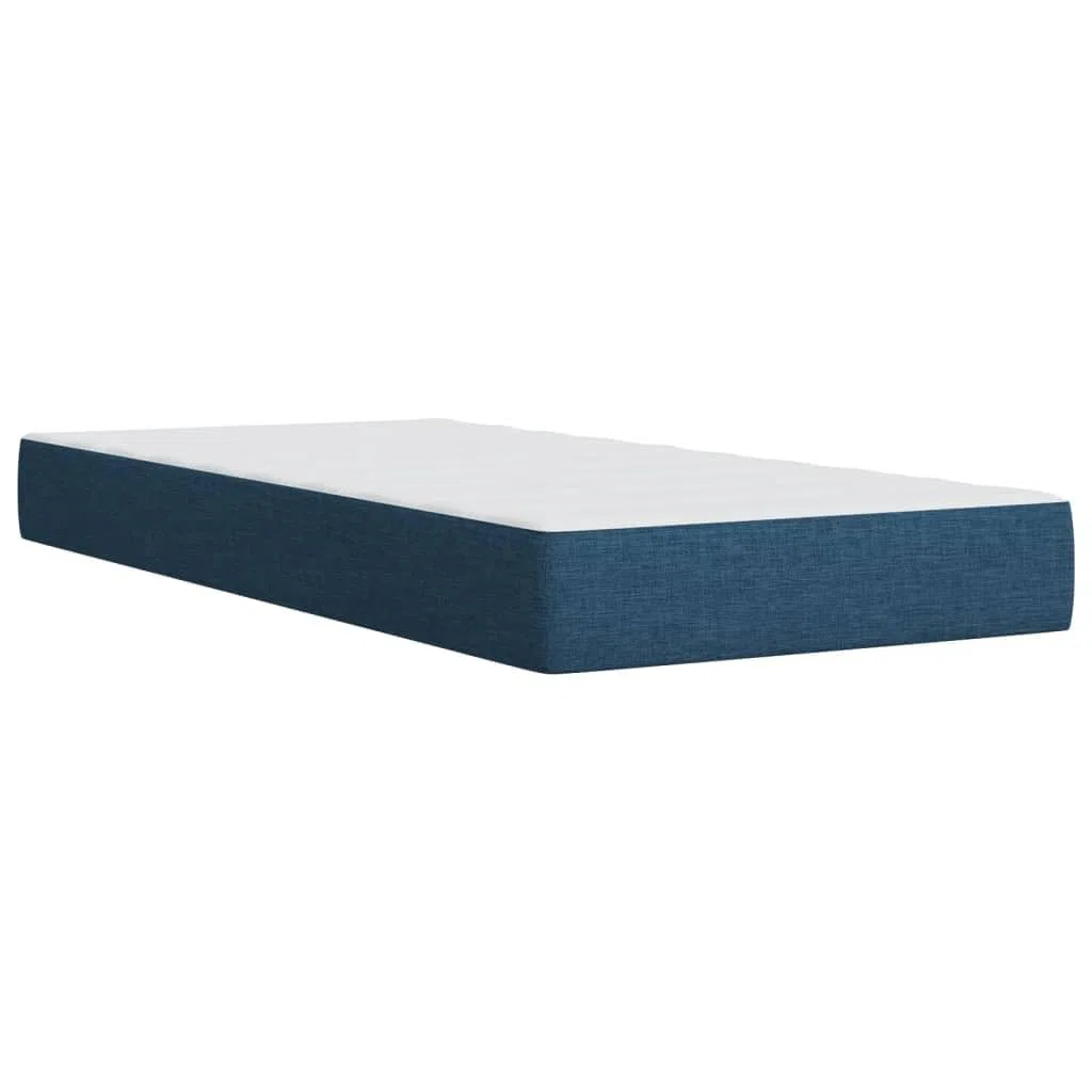 Brokky Boxspringbett mit Matratze Blau 100x200 cm Bett Boxspringbett Bett Mit Matratze Polsterbett Schlafzimmer MöBel Stoff / 3285115