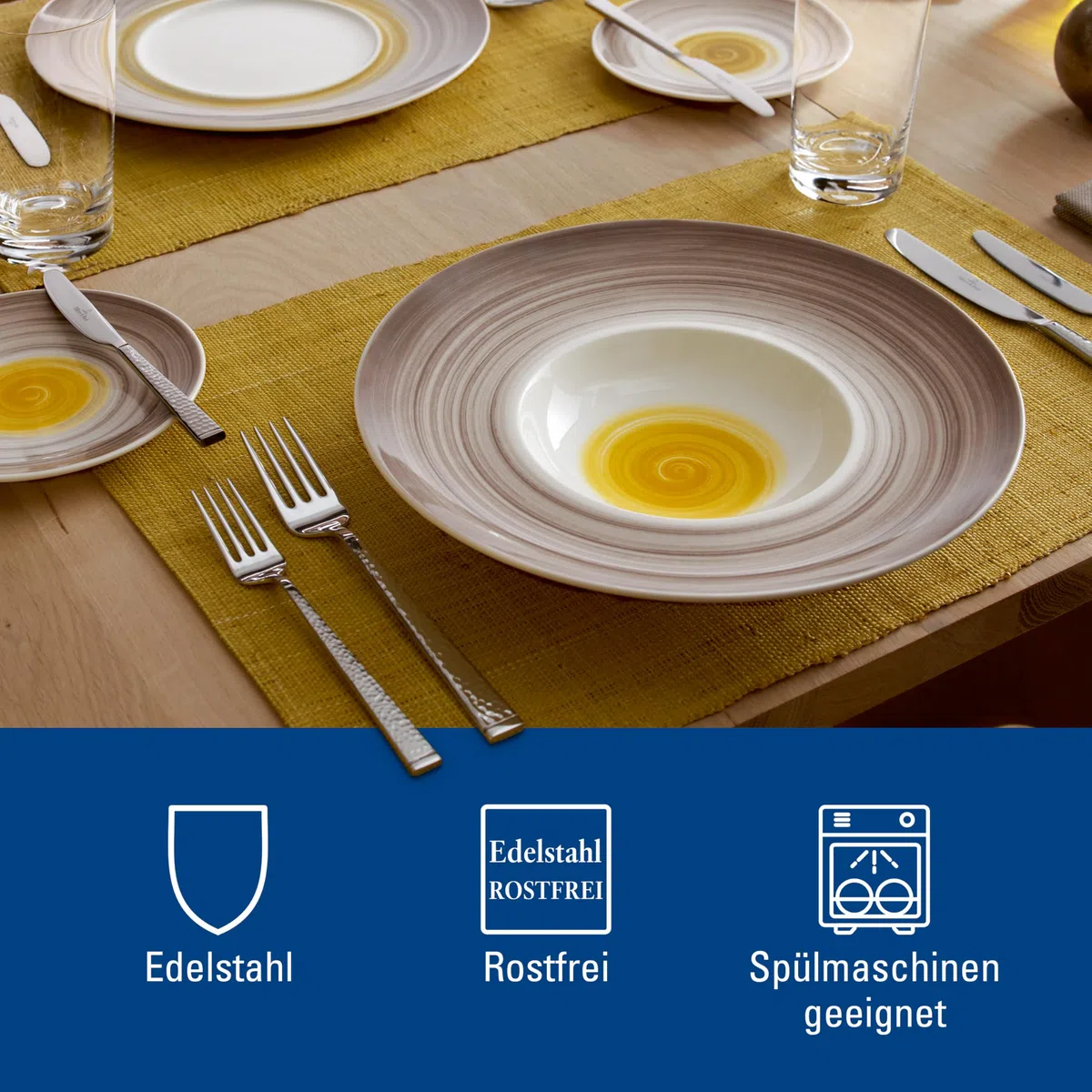 Villeroy & Boch Blacksmith Tafelbesteck für bis zu 6 Personen, 24-teilig, Edelstahl
