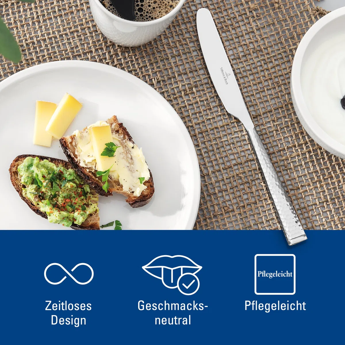 Villeroy & Boch Blacksmith Tafelbesteck für bis zu 6 Personen, 24-teilig, Edelstahl