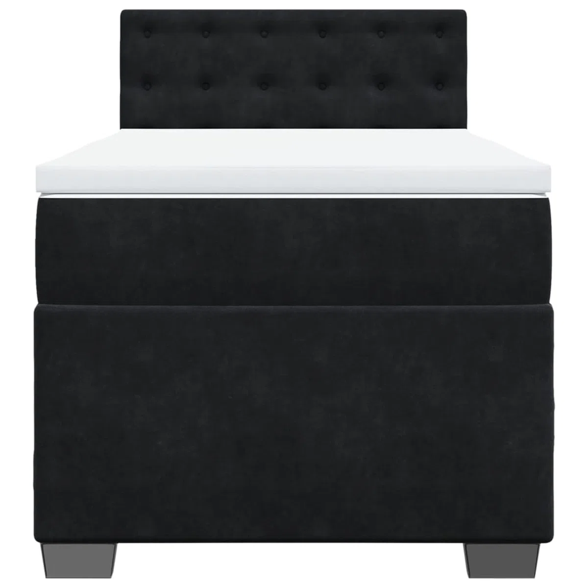 Boxspringbett mit Matratze Schwarz 100x200 cm Bett Boxspringbett Schlafzimmer MöBel Betten Bett Mit Matratze Samt - 3286248