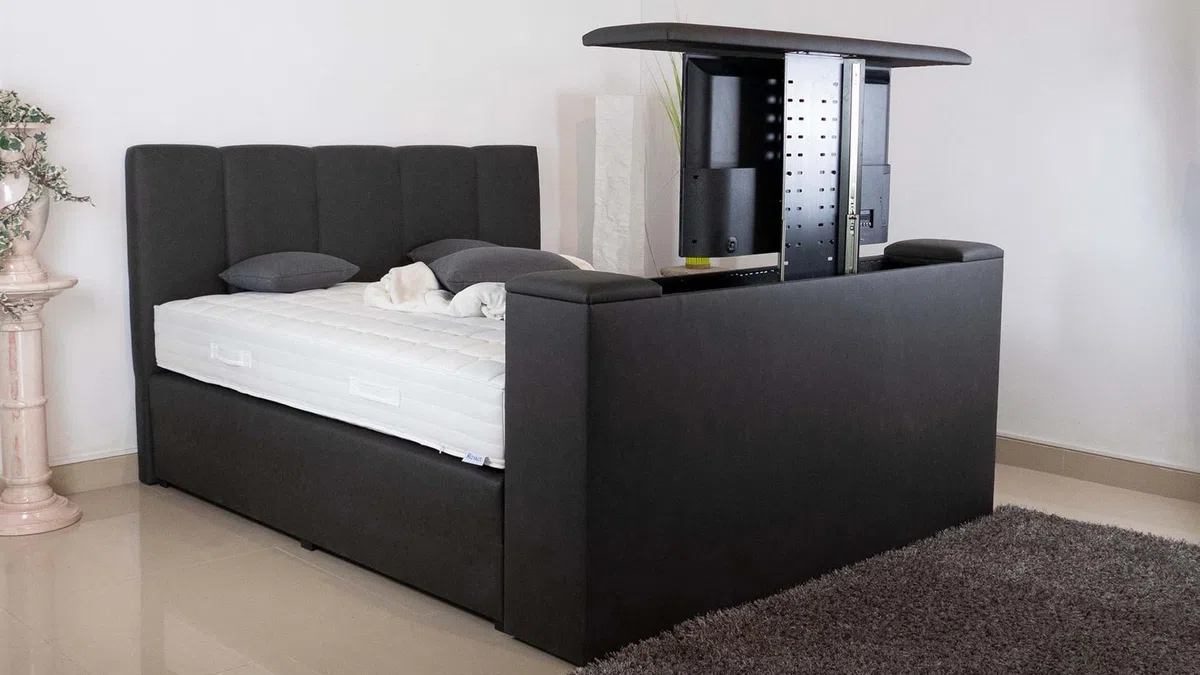 PAARA Boxspringbett Chicago mit TV-Lift | Royal-Matratze | Komplettset - Made in Germany (Farbe und Härtegrad (H2 - H4) frei wählbar - Bitte nach Bestellung per Nachricht mitteilen, 180 x 200 cm)