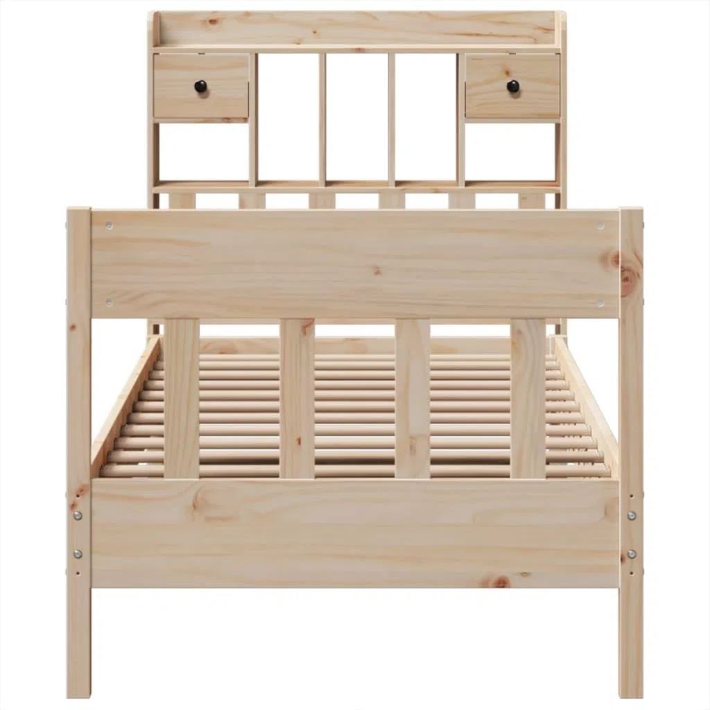 Massivholzbett ohne Matratze Bed Frame Bettgestell Massivholzbett Betten Holzbett 90x190 cm Kiefer - 3323281