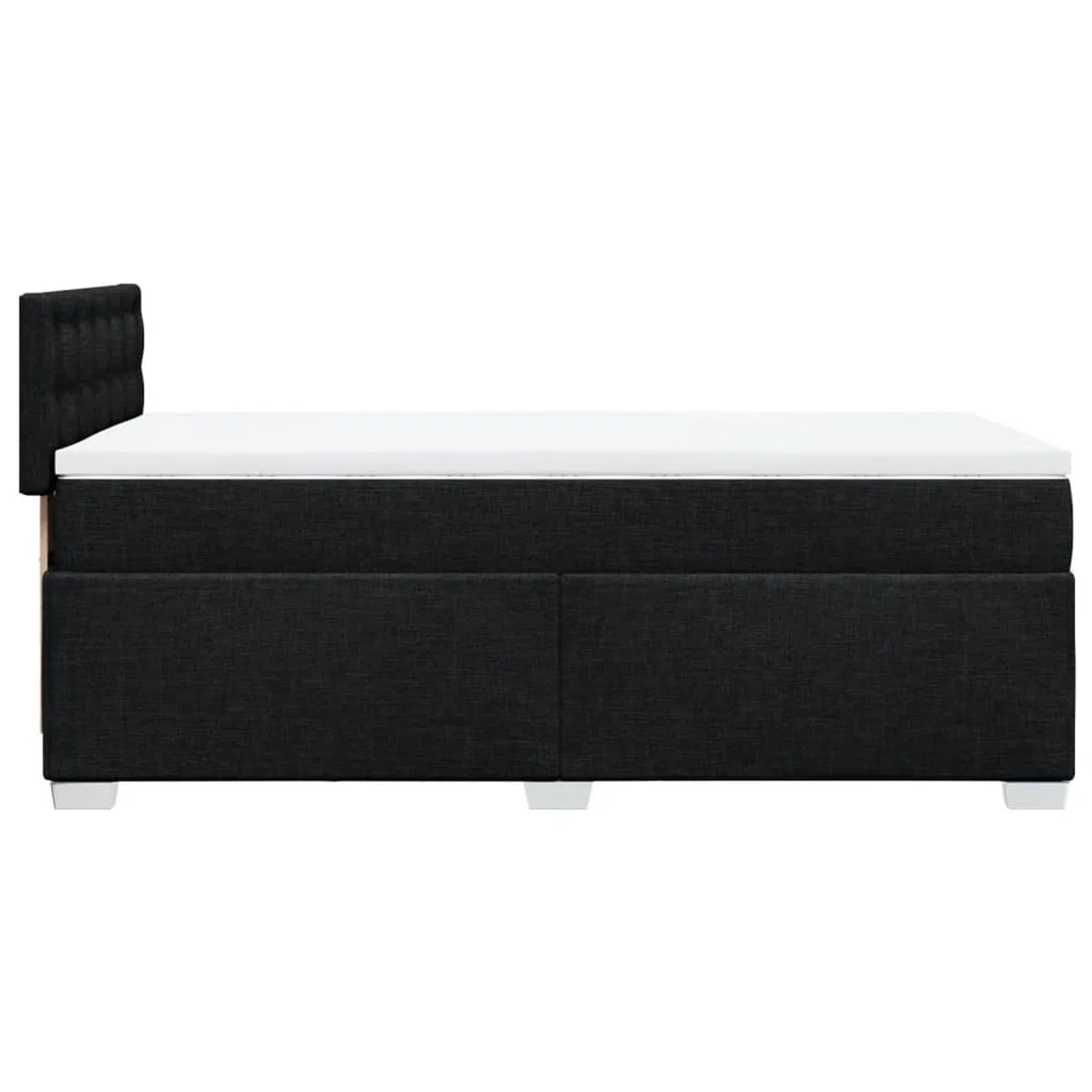 Boxspringbett mit Matratze Schwarz 90x200 cm Betten Bett Mit Matratze Bett Boxspringbett Schlafzimmer MöBel Stoff