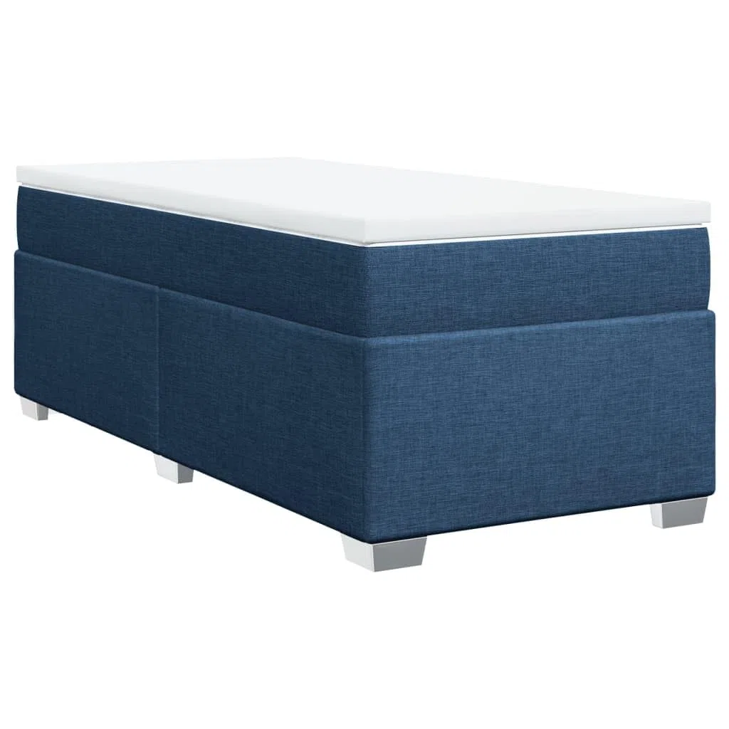 Brokky Boxspringbett mit Matratze Blau 100x200 cm Bett Boxspringbett Bett Mit Matratze Polsterbett Schlafzimmer MöBel Stoff / 3285115